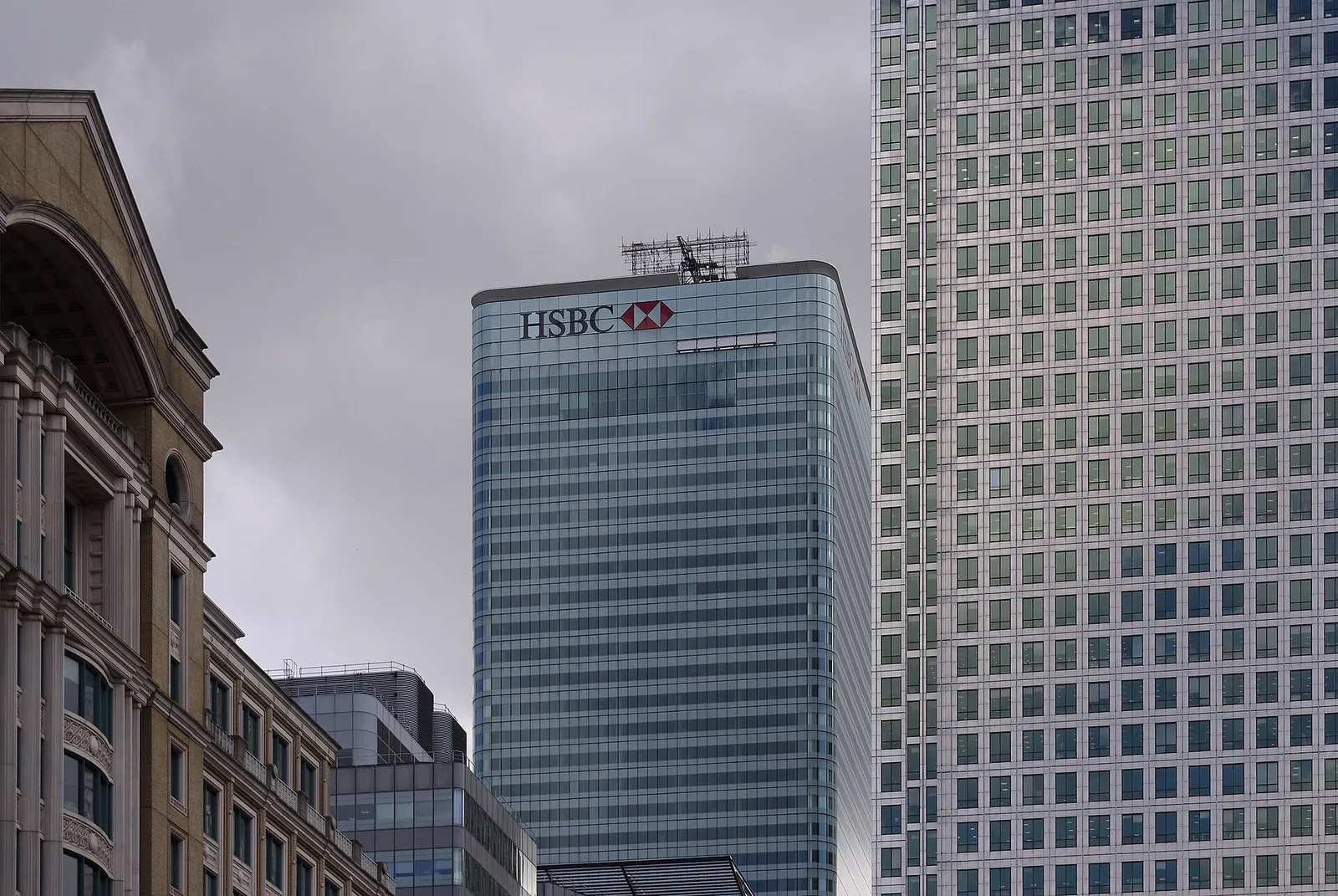 Office towers at Canary Wharf, London