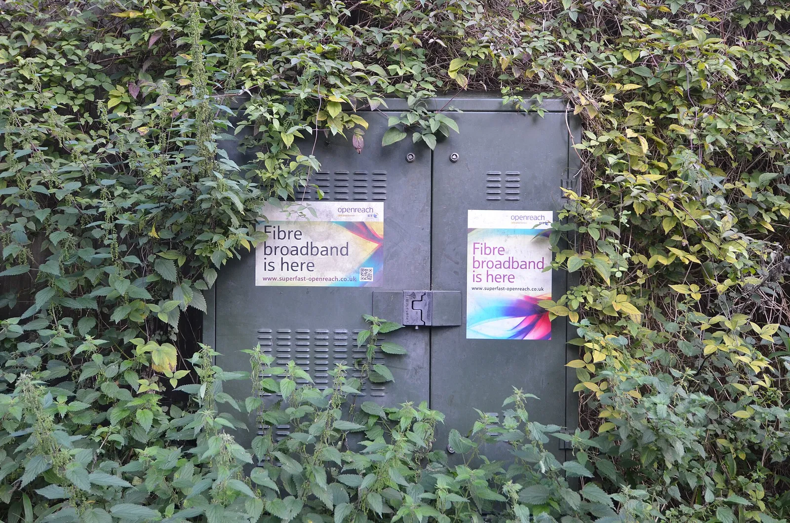 An Openreach fibre broadband street cabinet