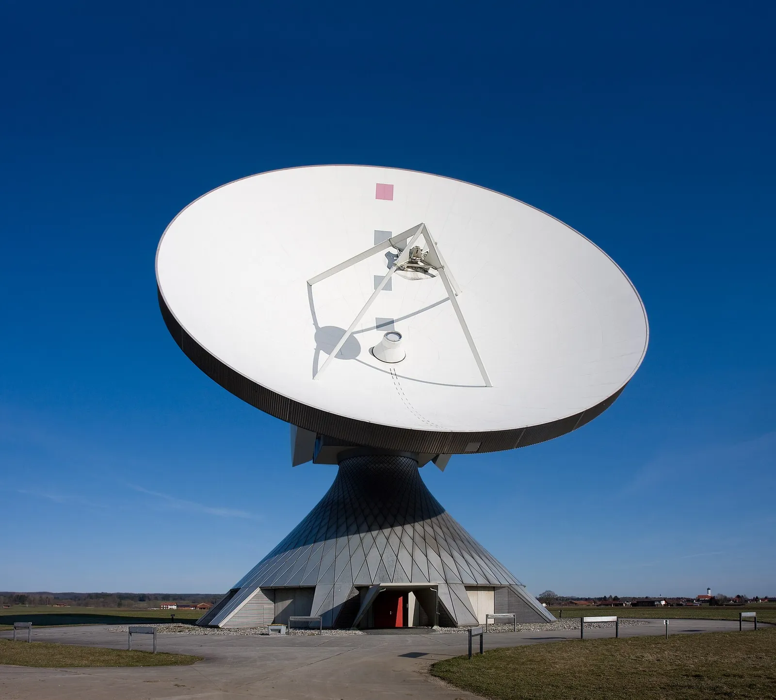 A satellite communications ground station