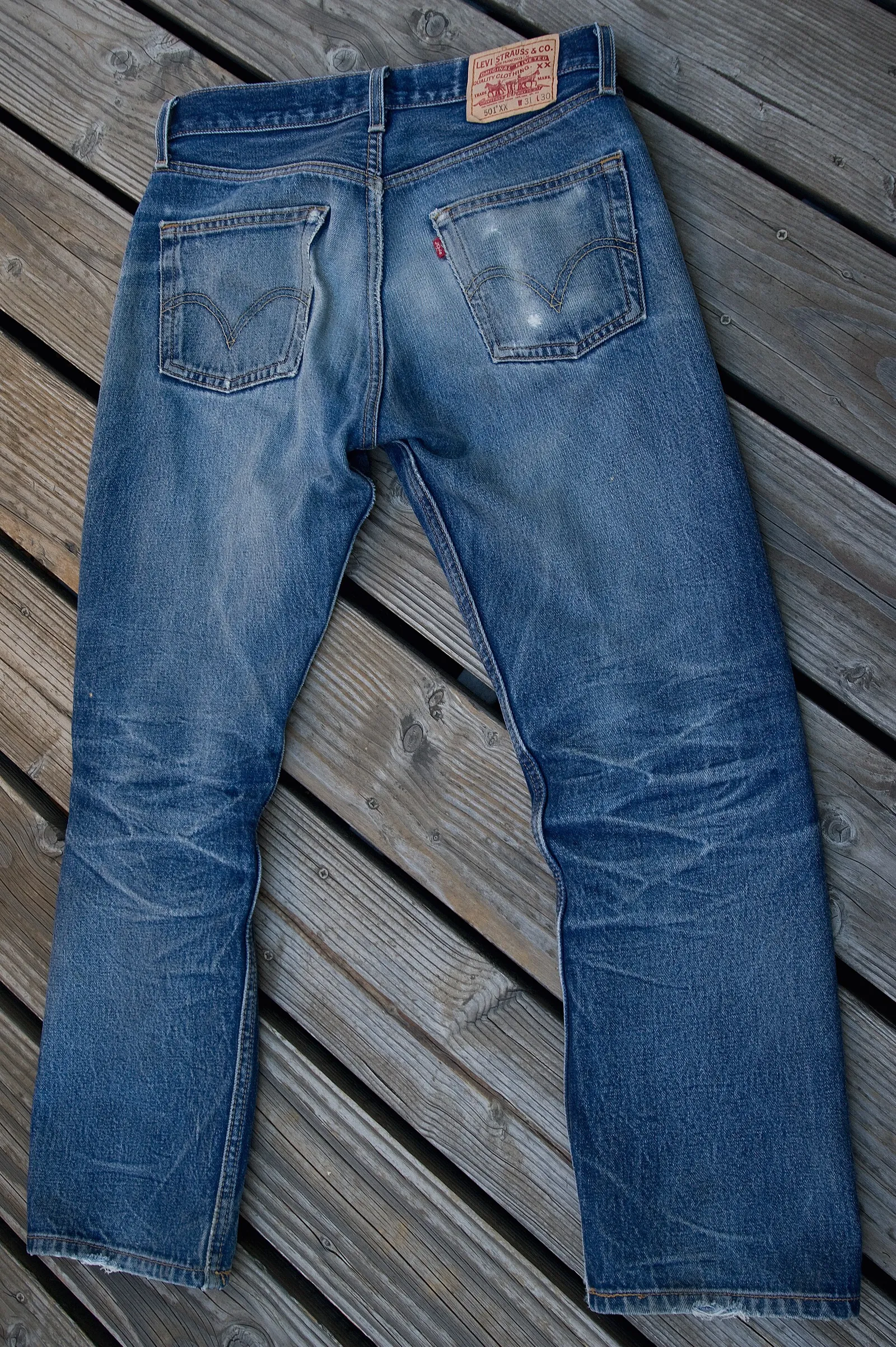 A pair of Levi's 501 jeans