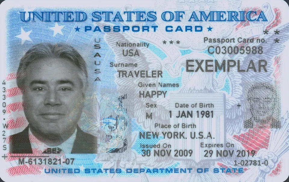 A U.S. passport card