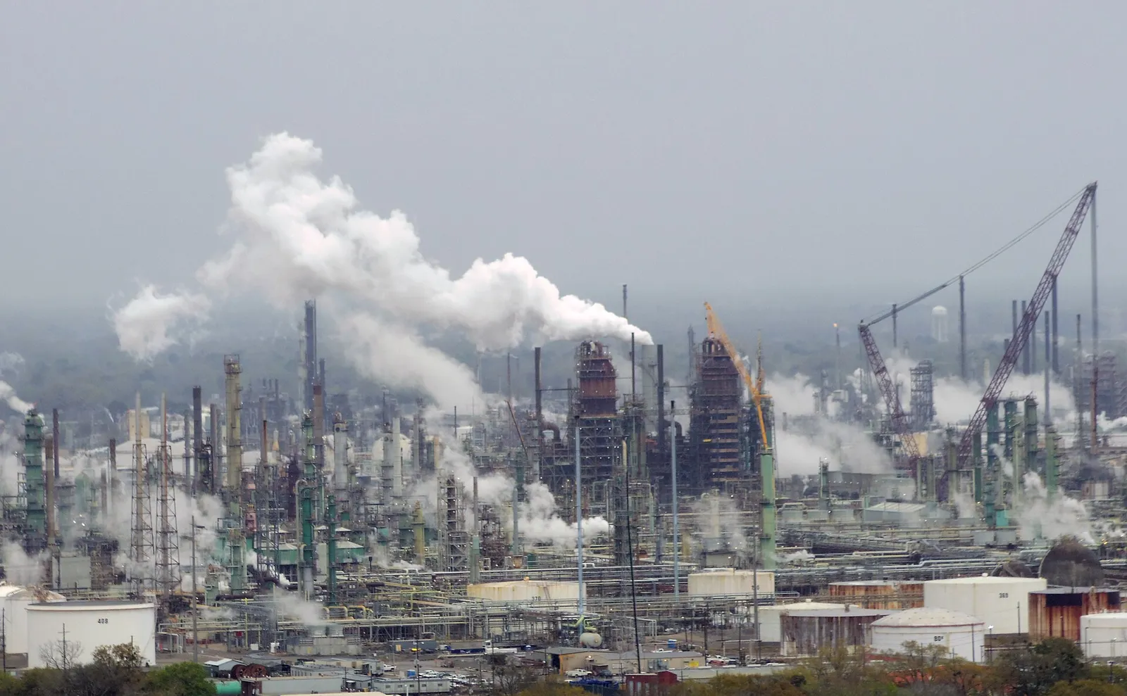 An oil refinery