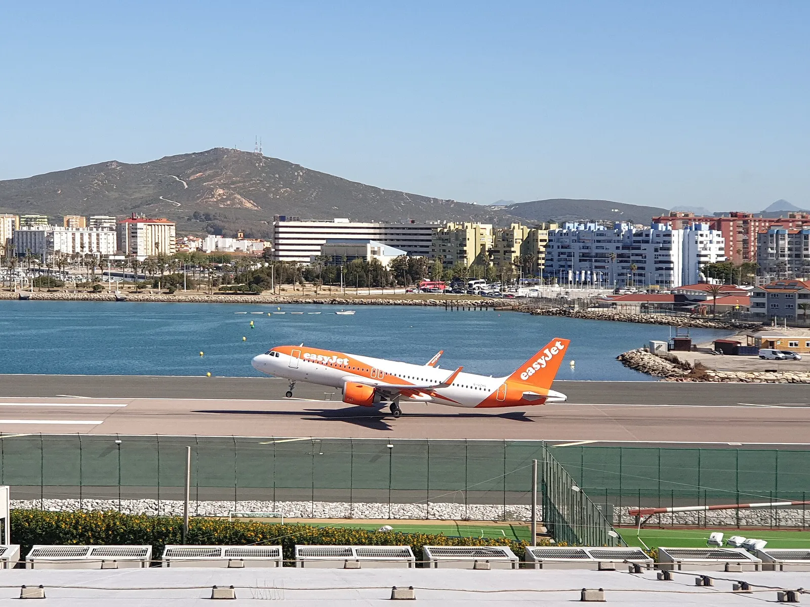 An easyJet aircraft taking off