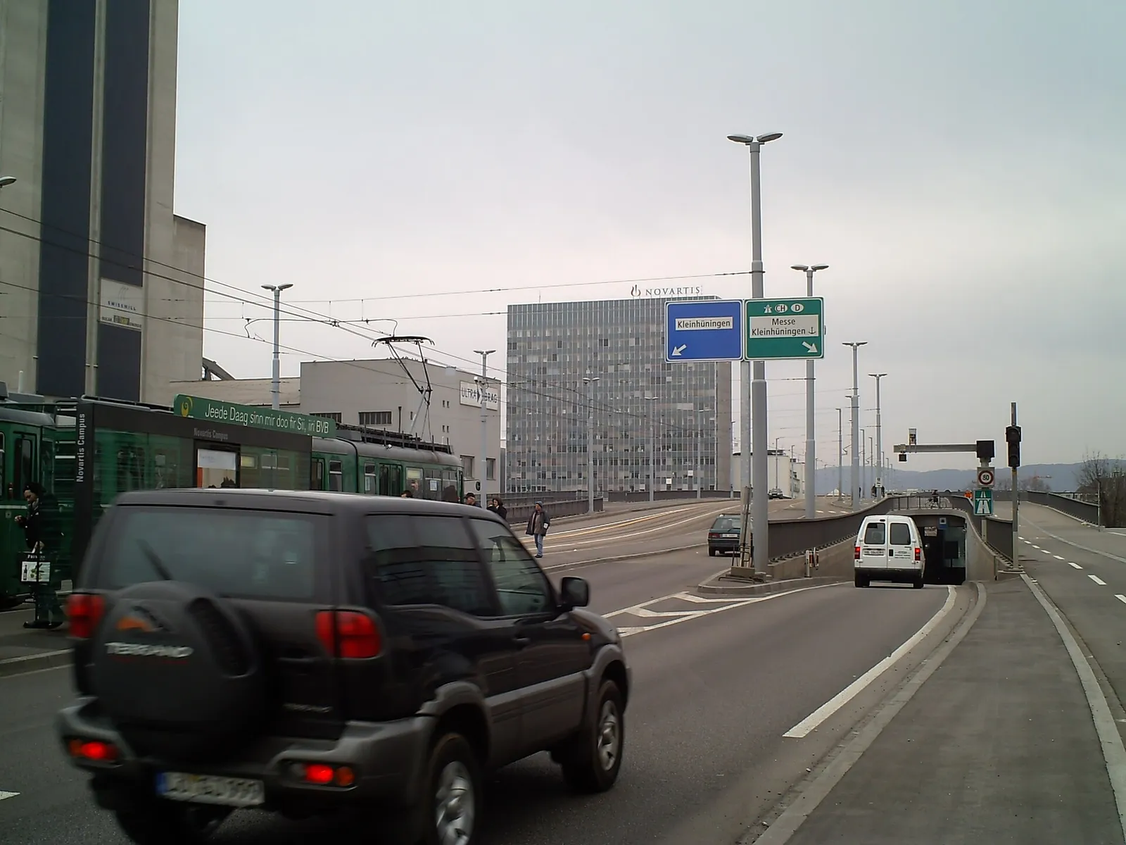 The Novartis Campus in Basel, Switzerland, seen from the Dreirosenbrücke