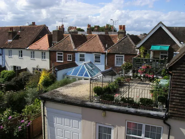 A row of terraced houses on a British street