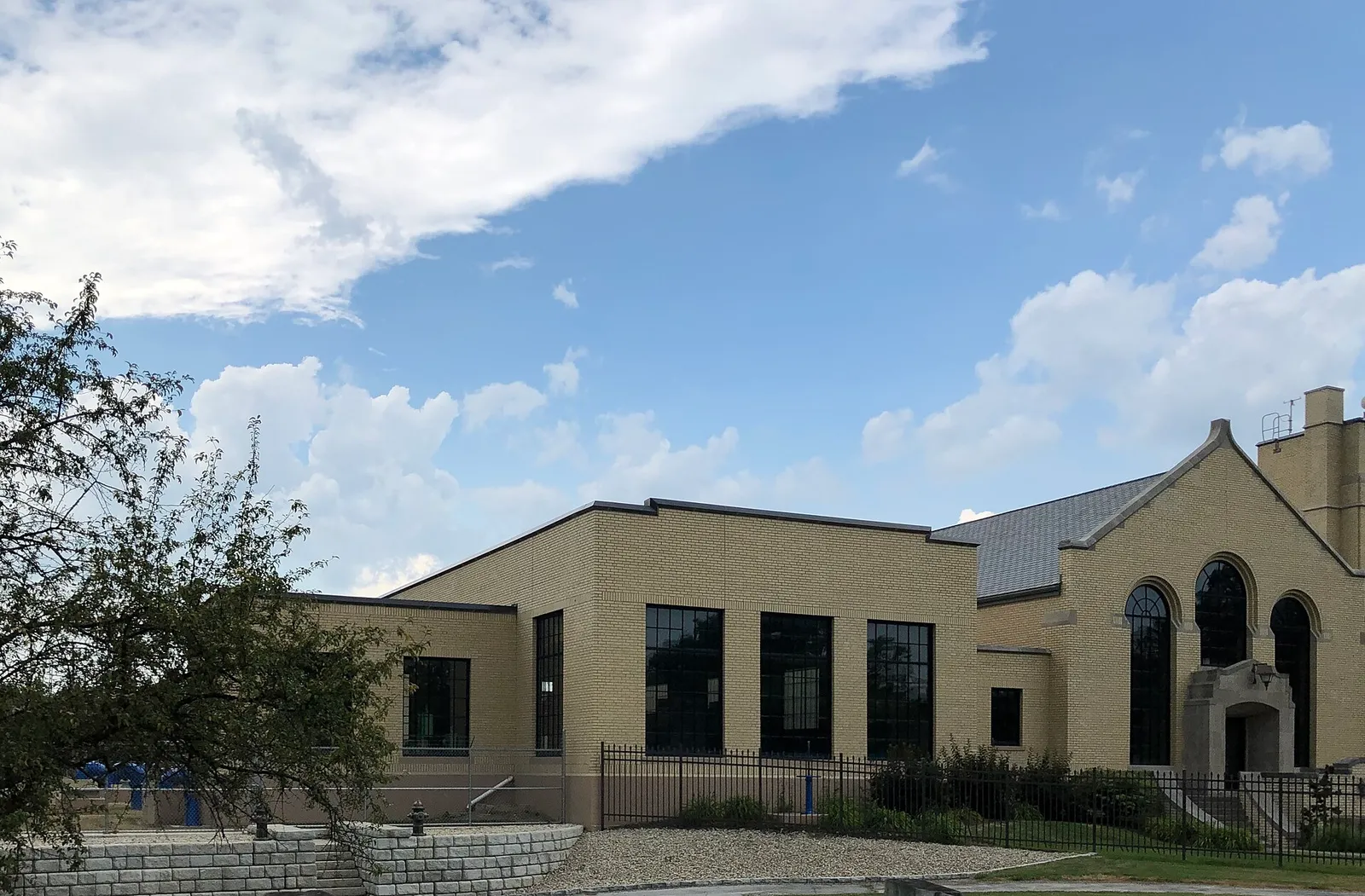 A municipal water treatment plant